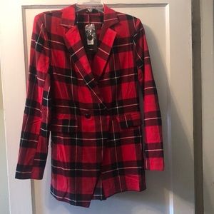 BRAND NEW NEVER WORN FASHION NOVA PLAID ROMPER!!!